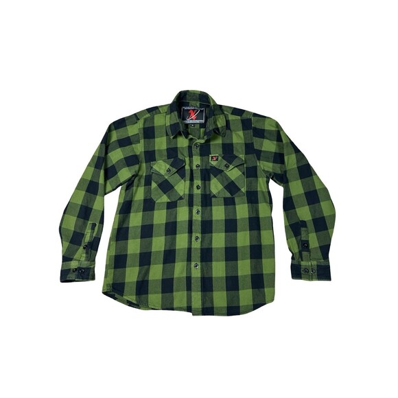 Other - Milwaukee Leather Flannel Shirt Mens M Green Plaid Performance Apparel Button Up
